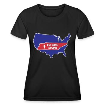 Tennessee Design für patriotische Tennesseaner - Frauen Funktions-T-Shirt - Schwarz - Vorne - AI Model Female 172 light (172cm)