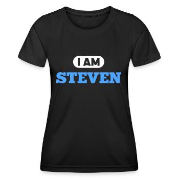 Steven Name Spruch für stolze Stevens - Frauen Funktions-T-Shirt - Schwarz - Vorne - AI Model Female 172 light (172cm)