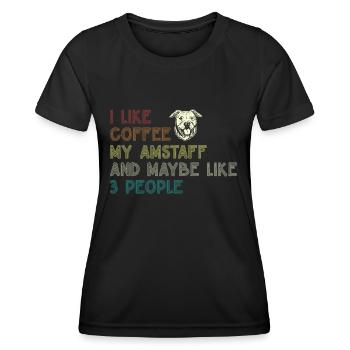 American Staffordshire Bull Terrier Staffy Dog - Women's Functional T-Shirt - black - Front - AI Model Female 172 light (172cm)