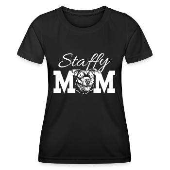 American Staffordshire Bull Terrier Staffy Dog - Women's Functional T-Shirt - black - Front - AI Model Female 172 light (172cm)