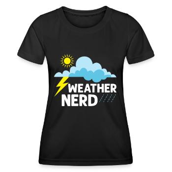 Weather Nerd Meteorology Meteorologist - Women's Functional T-Shirt - black - Front - AI Model Female 172 light (172cm)