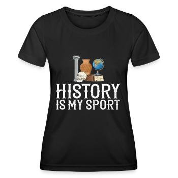 History Teacher Lesson Professor Historian - Women's Functional T-Shirt - black - Front - AI Model Female 172 light (172cm)