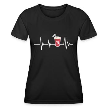 Herzlinie und Soda - Frauen Funktions-T-Shirt - Schwarz - Vorne - AI Model Female 172 light (172cm)