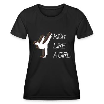 Femme Karaté Art Martial - T-shirt sport Femme - noir - Devant - AI Model Female 172 light (172cm)