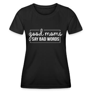 Les bonnes mamans disent de gros mots. Belles citations disant pour - T-shirt sport Femme - noir - Devant - AI Model Female 172 light (172cm)