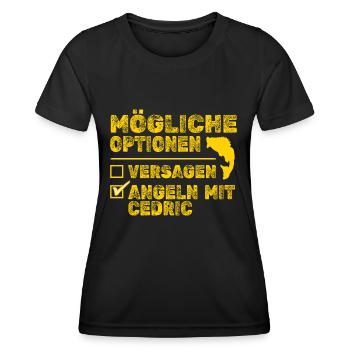 Geschenk für Cedric - Frauen Funktions-T-Shirt - Schwarz - Vorne - AI Model Female 172 light (172cm)