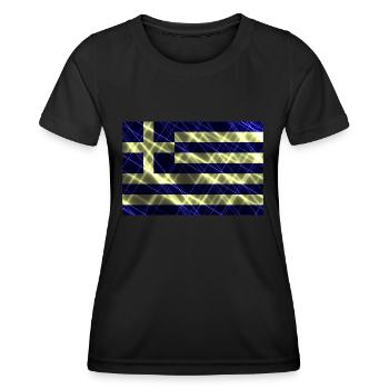Griechenland - Frauen Funktions-T-Shirt - Schwarz - Vorne - AI Model Female 172 light (172cm)