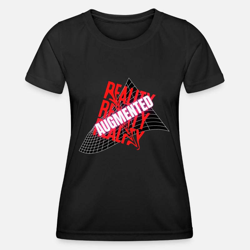 Reality Augmented Anamorphic - Women's Functional T-Shirt - black