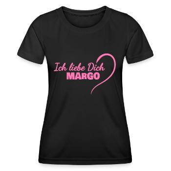 Liebe für Margo LiebeDich Herz - Frauen Funktions-T-Shirt - Schwarz - Vorne - AI Model Female 172 light (172cm)