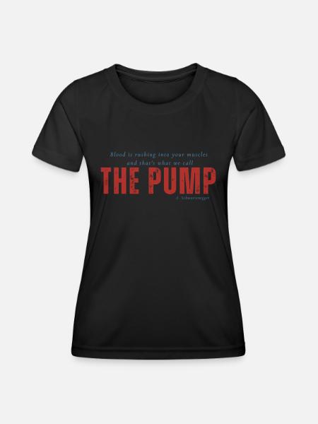 The Pump - Frauen Funktions-T-Shirt - Schwarz