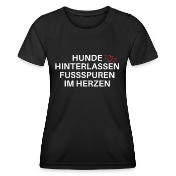 Hundespruch Hundeliebe - Frauen Funktions-T-Shirt - Schwarz - Vorne - AI Model Female 172 light (172cm)
