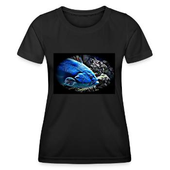 Animaux #03 - T-shirt sport Femme - noir - Devant - AI Model Female 172 light (172cm)