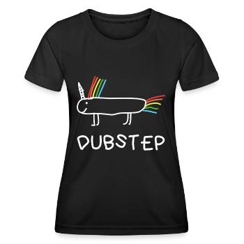 Dubstep Einhorn Techno Festival Musik Geschenk - Frauen Funktions-T-Shirt - Schwarz - Vorne - AI Model Female 172 light (172cm)