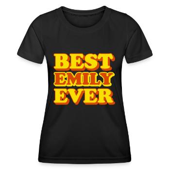Emily First Name Funny Gift - Women's Functional T-Shirt - black - Front - AI Model Female 172 light (172cm)
