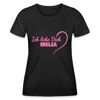 LiebeDich Melia - Frauen Funktions-T-Shirt - Schwarz - Vorne - AI Model Female 172 light (172cm)