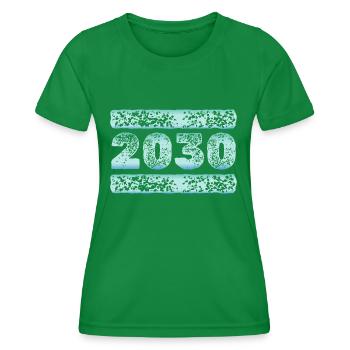 2030 - Women's Functional T-Shirt - kelly green - Front - AI Model Female 172 dark (172cm)