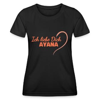 Geschenk für Ayana - Frauen Funktions-T-Shirt - Schwarz - Vorne - AI Model Female 172 light (172cm)