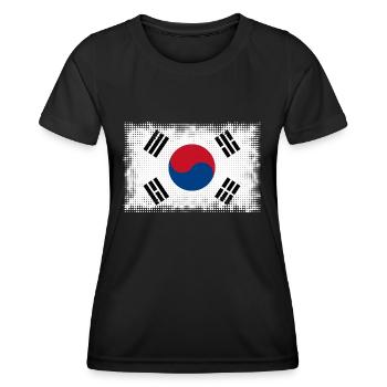 Corée du Sud - T-shirt sport Femme - noir - Devant - AI Model Female 172 light (172cm)