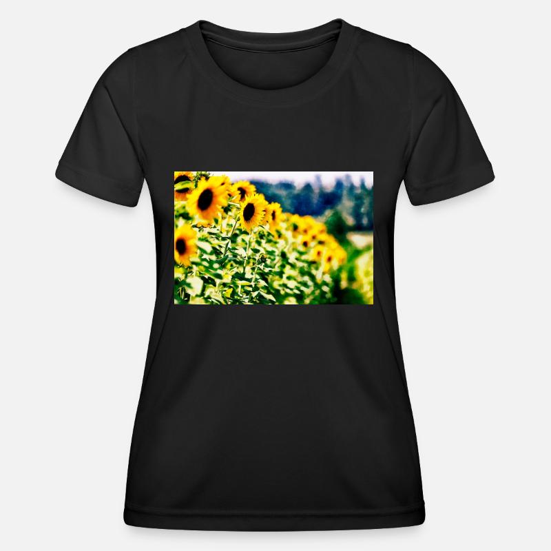 Sunflowers - Women's Functional T-Shirt - black