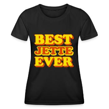Jette First Name Funny Gift - Women's Functional T-Shirt - black - Front - AI Model Female 172 light (172cm)