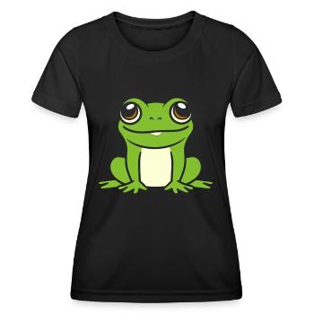 Kleiner Frosch - Frauen Funktions-T-Shirt - Schwarz - Vorne - AI Model Female 172 light (172cm)
