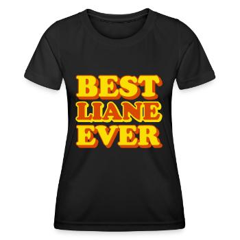 Liane Prénom Drôle Cadeau - T-shirt sport Femme - noir - Devant - AI Model Female 172 light (172cm)