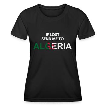 wenn ich verloren habe, schick mich nach Algerien-cadeau Algérie - Frauen Funktions-T-Shirt - Schwarz - Vorne - AI Model Female 172 light (172cm)