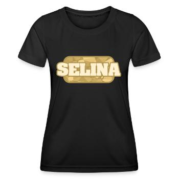 Selina - Frauen Funktions-T-Shirt - Schwarz - Vorne - AI Model Female 172 light (172cm)
