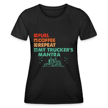 Camionneur Conduisant Papa Camionneur Père Chauffeur De Camion - T-shirt sport Femme - noir - Devant - AI Model Female 172 light (172cm)
