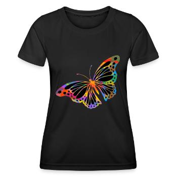 Schmetterling - Frauen Funktions-T-Shirt - Schwarz - Vorne - AI Model Female 172 light (172cm)