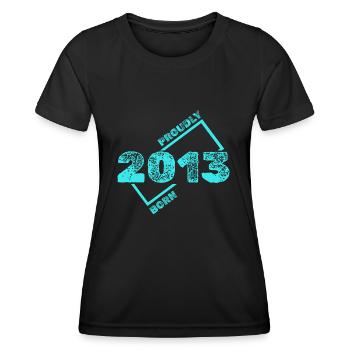 Geboren 2013 - Frauen Funktions-T-Shirt - Schwarz - Vorne - AI Model Female 172 light (172cm)