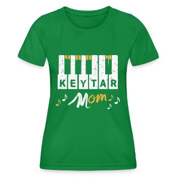 Cadeau clavier Keytar - T-shirt sport Femme - vert - Devant - AI Model Female 172 dark (172cm)