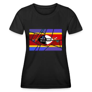 Eswatini as Eswatini - Women's Functional T-Shirt - black - Front - AI Model Female 172 light (172cm)