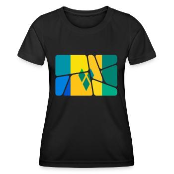 Saintes-Grenadines - T-shirt sport Femme - noir - Devant - AI Model Female 172 light (172cm)