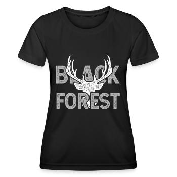 Forêt-Noire pour les chemises noires - T-shirt sport Femme - noir - Devant - AI Model Female 172 light (172cm)