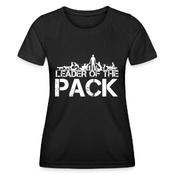Leader of the Pack / Dog Handler / Gassi - Women's Functional T-Shirt - black - Front - AI Model Female 172 light (172cm)
