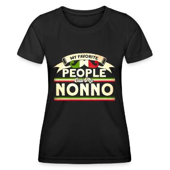 Opa Großvater Vintage Großvater - Frauen Funktions-T-Shirt - Schwarz - Vorne - AI Model Female 172 light (172cm)