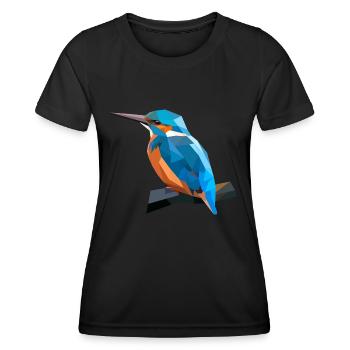Polyart Oiseau de glace - T-shirt sport Femme - noir - Devant - AI Model Female 172 light (172cm)