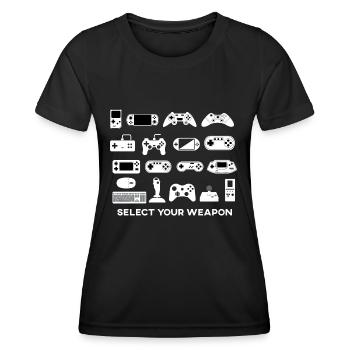 Choose your weapon - Video games - Women's Functional T-Shirt - black - Front - AI Model Female 172 light (172cm)