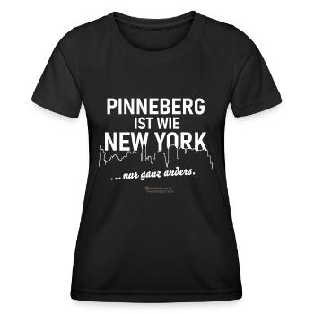 Pinneberg - Frauen Funktions-T-Shirt - Schwarz - Vorne - AI Model Female 172 light (172cm)