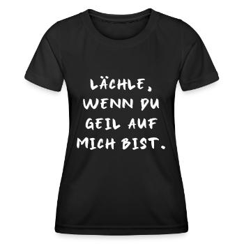 lächeln Party saufen feiern sexy lifestyle Spaß - Frauen Funktions-T-Shirt - Schwarz - Vorne - AI Model Female 172 light (172cm)