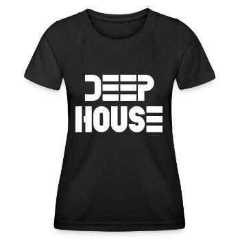 Deep house - Women's Functional T-Shirt - black - Front - AI Model Female 172 light (172cm)