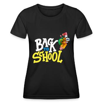 Back To School / Bonne Rentrée Scolaire - T-shirt sport Femme - noir - Devant - AI Model Female 172 light (172cm)