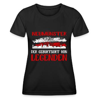 Neumünster Der Geburtsort Von Legenden - Frauen Funktions-T-Shirt - Schwarz - Vorne - AI Model Female 172 light (172cm)
