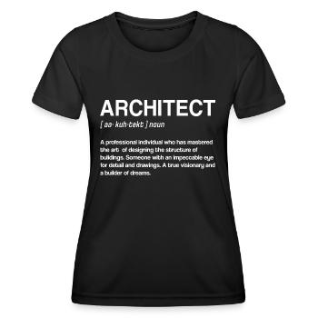 Architect Art Architecture Designer - Women's Functional T-Shirt - black - Front - AI Model Female 172 light (172cm)