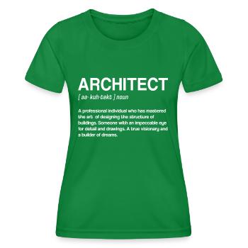 Architecte Art Architecture Designer - T-shirt sport Femme - vert - Devant - AI Model Female 172 dark (172cm)