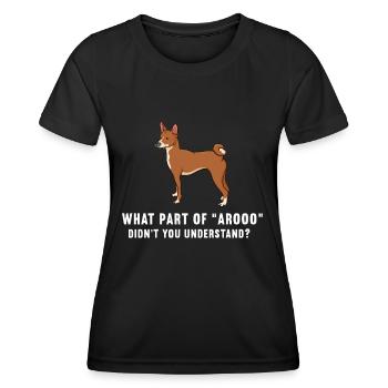 Basenji Hund Geschenk - Frauen Funktions-T-Shirt - Schwarz - Vorne - AI Model Female 172 light (172cm)