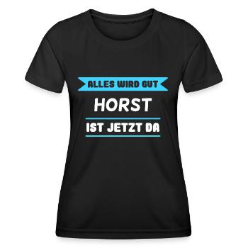 Horst Name Design für stolze Horsts - Frauen Funktions-T-Shirt - Schwarz - Vorne - AI Model Female 172 light (172cm)