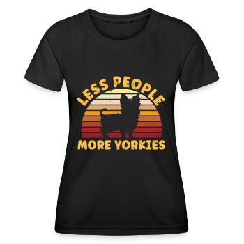 Yorkshire Terrier Yorkie Dog Cadeau - T-shirt sport Femme - noir - Devant - AI Model Female 172 light (172cm)