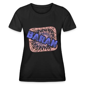 Gift for Baran - Women's Functional T-Shirt - black - Front - AI Model Female 172 light (172cm)